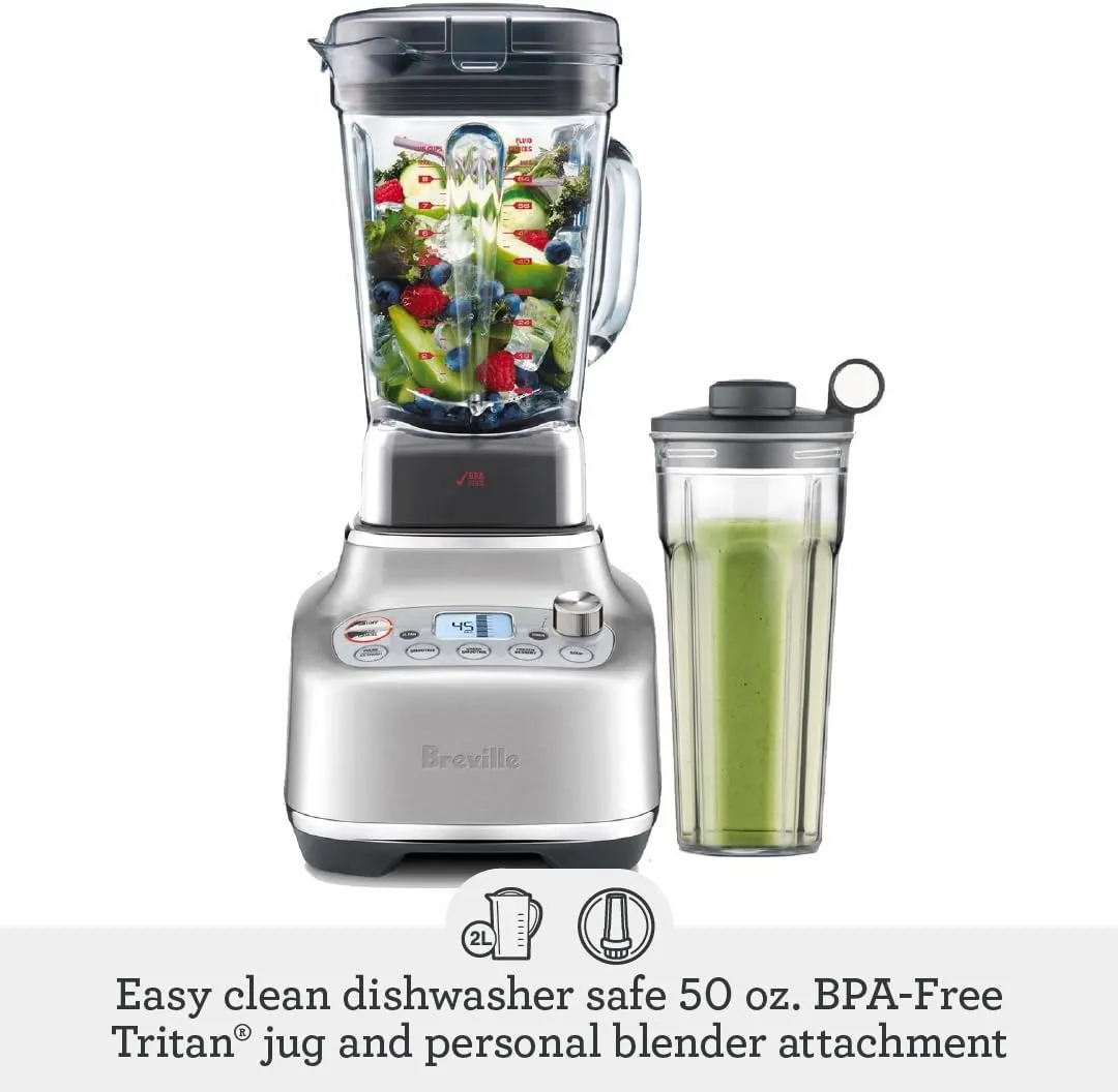 Breville The Super Q Brushed Stainless Steel Blender, 68-Oz