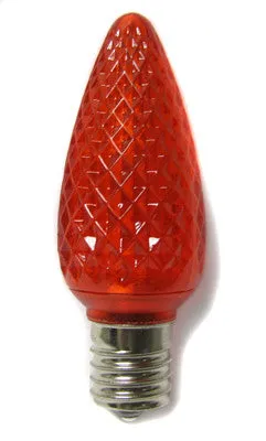 C9 LED Bulbs - Red - 25 Pack