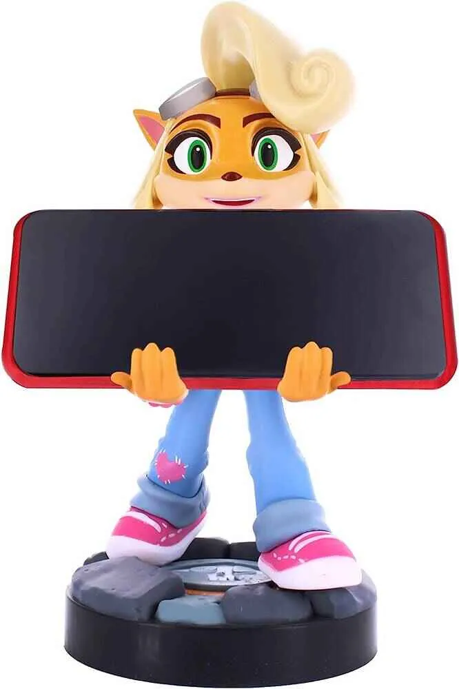 Cable Guys - Video Game Crash Bandicoot Coco 8 Inch PVC Statue Deluxe Mobile Phone and Controller Holder/Charger