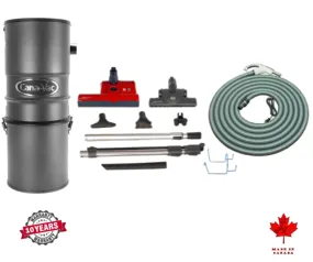 Canavac  Ethos CV700 with SEBO Premium Central Vacuum Kit with ET-2 15" Power Head Designed for Hard Floors and Low-High Pile Carpeting (30Ft, 35Ft Hose)