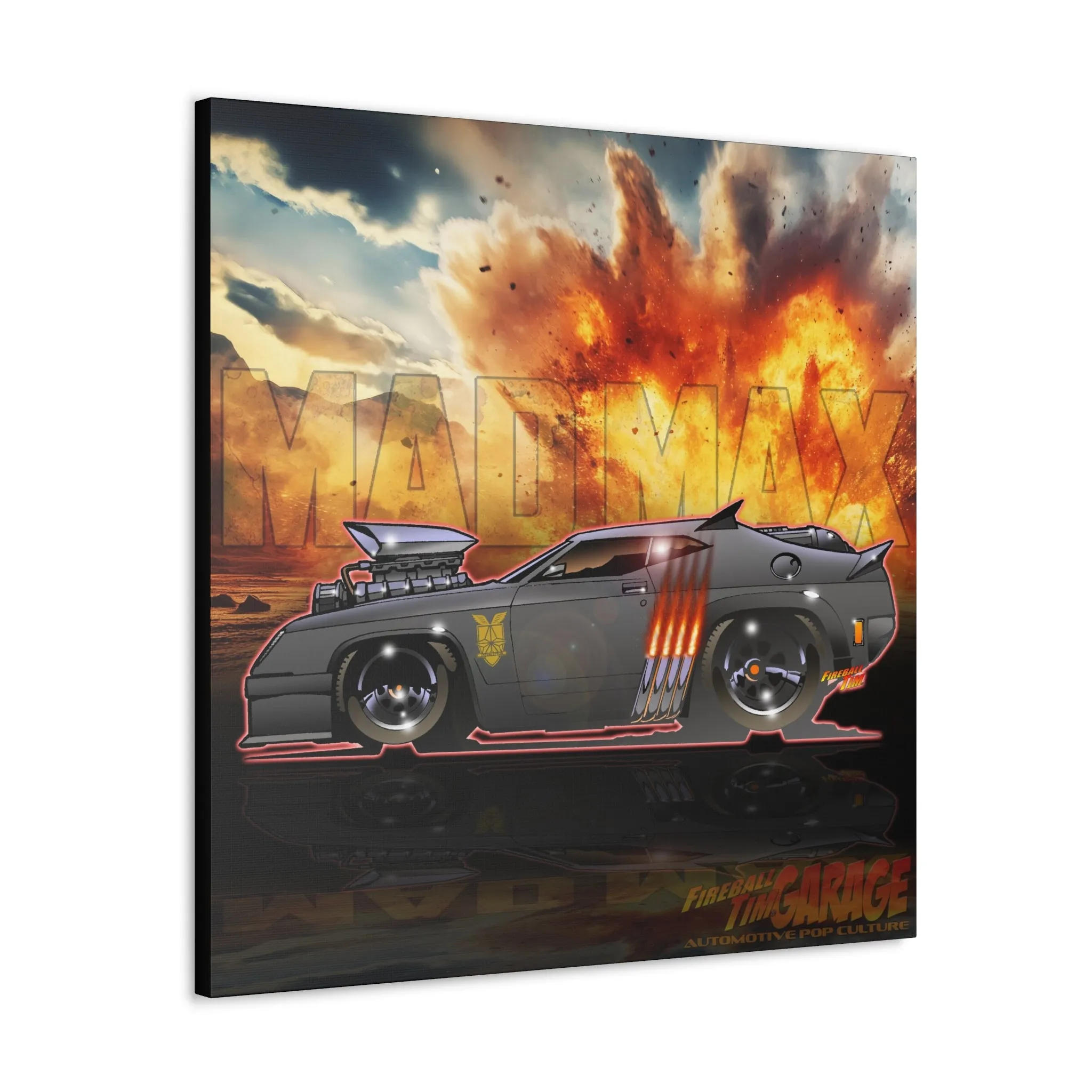 Canvas Art Print - MAD MAX INTERCEPTOR POLICE CAR Concept Art MASTERPRINT