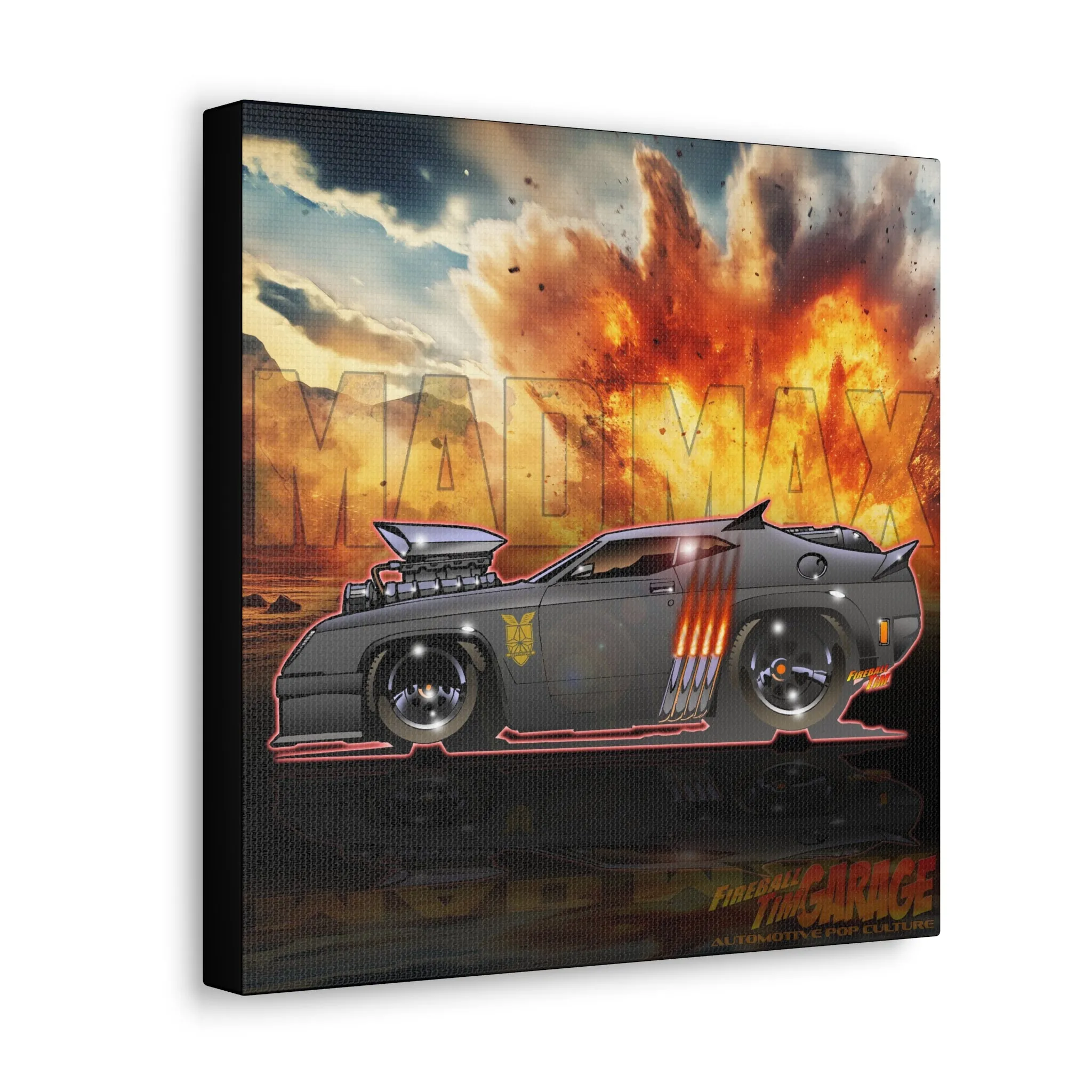 Canvas Art Print - MAD MAX INTERCEPTOR POLICE CAR Concept Art MASTERPRINT