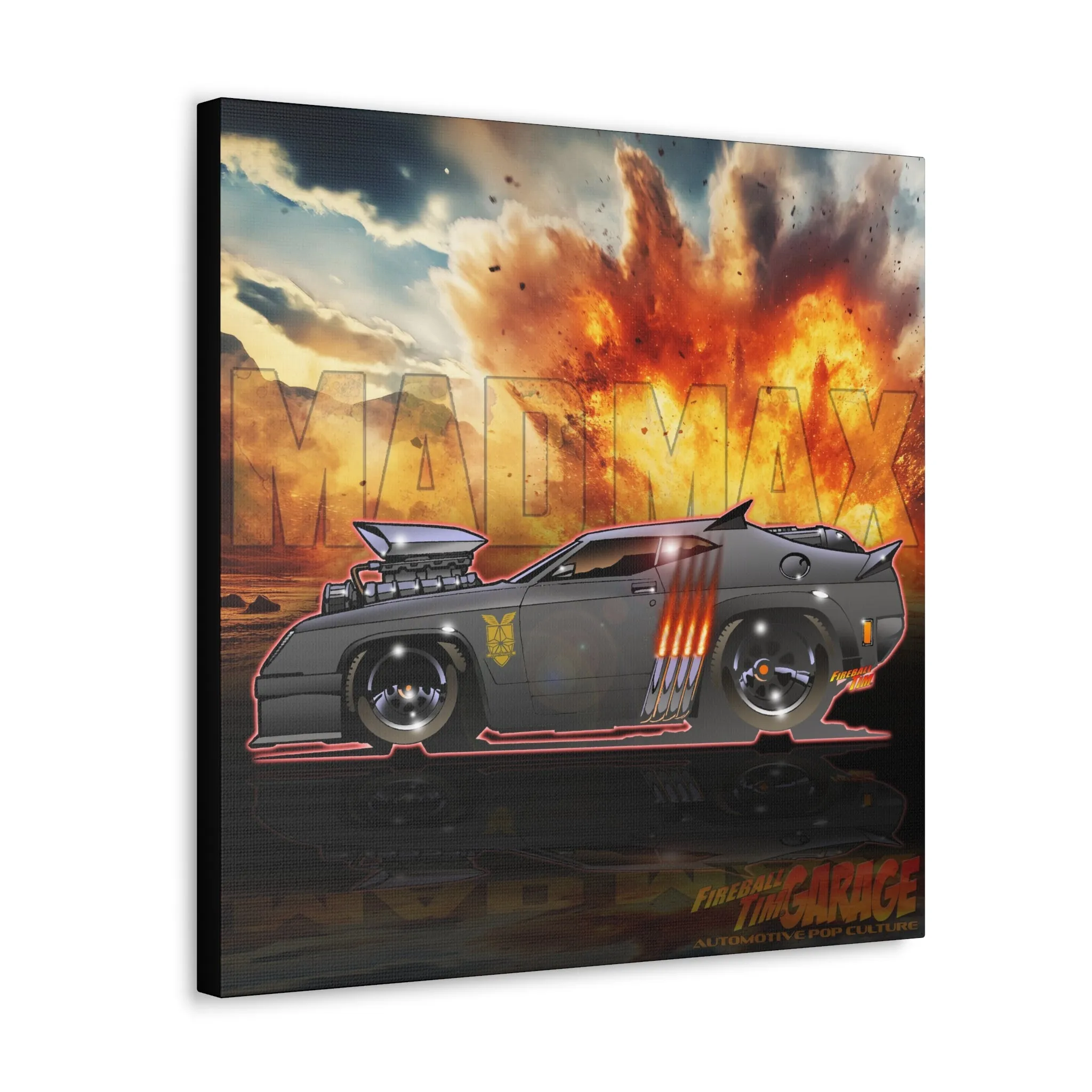 Canvas Art Print - MAD MAX INTERCEPTOR POLICE CAR Concept Art MASTERPRINT