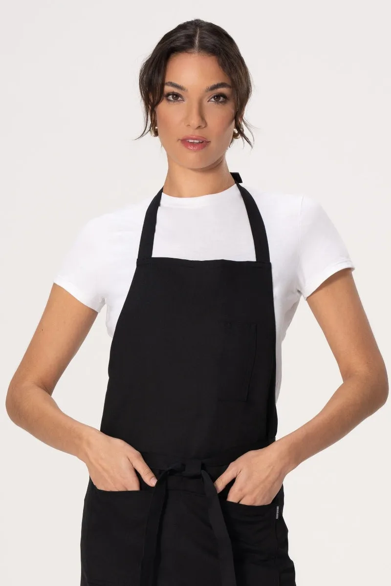 Ceylany Black Bib Apron (5 Pockets)