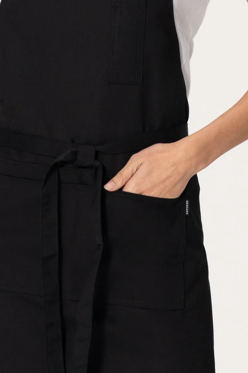 Ceylany Black Bib Apron (5 Pockets)