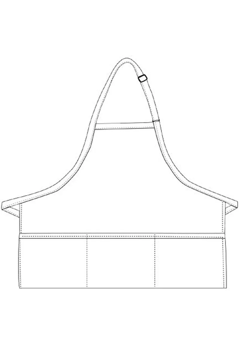 Charcoal Deluxe Bib Adjustable Apron (3 Pockets)