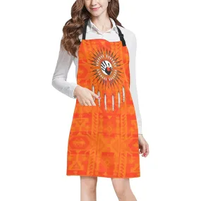 Chiefs Mountain Orange Feather Directions Apron