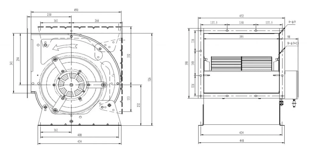 Combisteel Centrifugal Kitchen Extractor Box Fan 12/12 6800 m3/h - 7225.0170