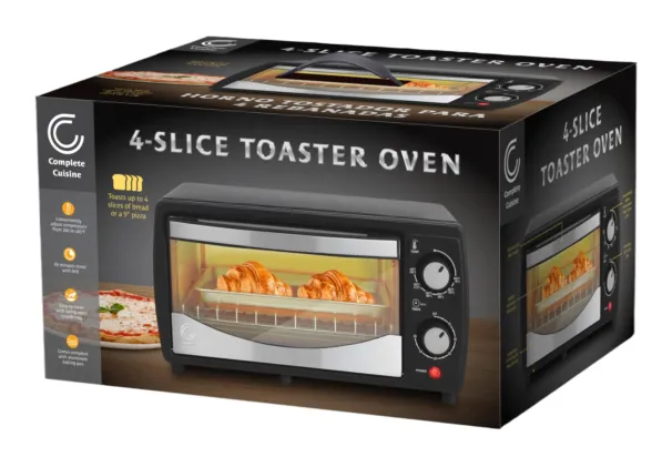 Complete Cuisine 4-Slice Multi Function Toaster Oven, 9L