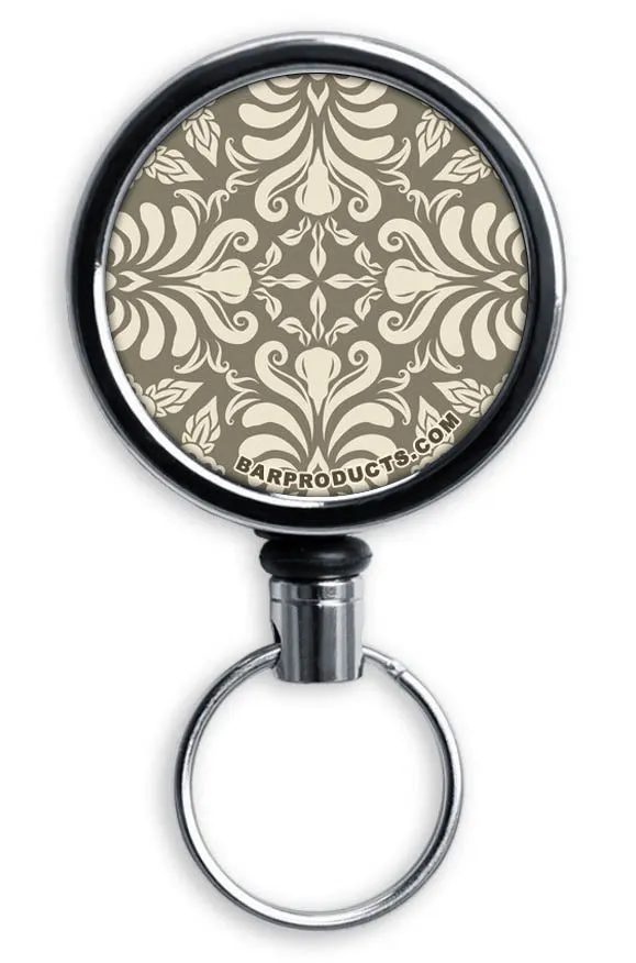 CUSTOMIZABLE Mini Bottle Opener with Retractable Reel - Vintage Design 1