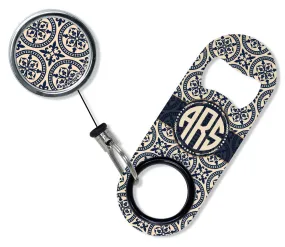 CUSTOMIZABLE Mini Bottle Opener with Retractable Reel - Vintage Design 6