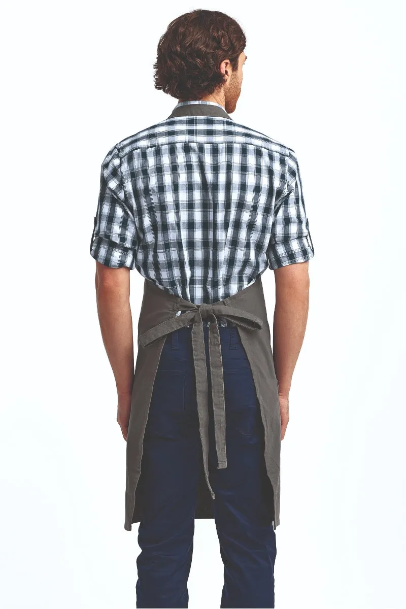 Dark Grey "Calibre" Bib Adjustable Apron (4 Pocket Pouch)