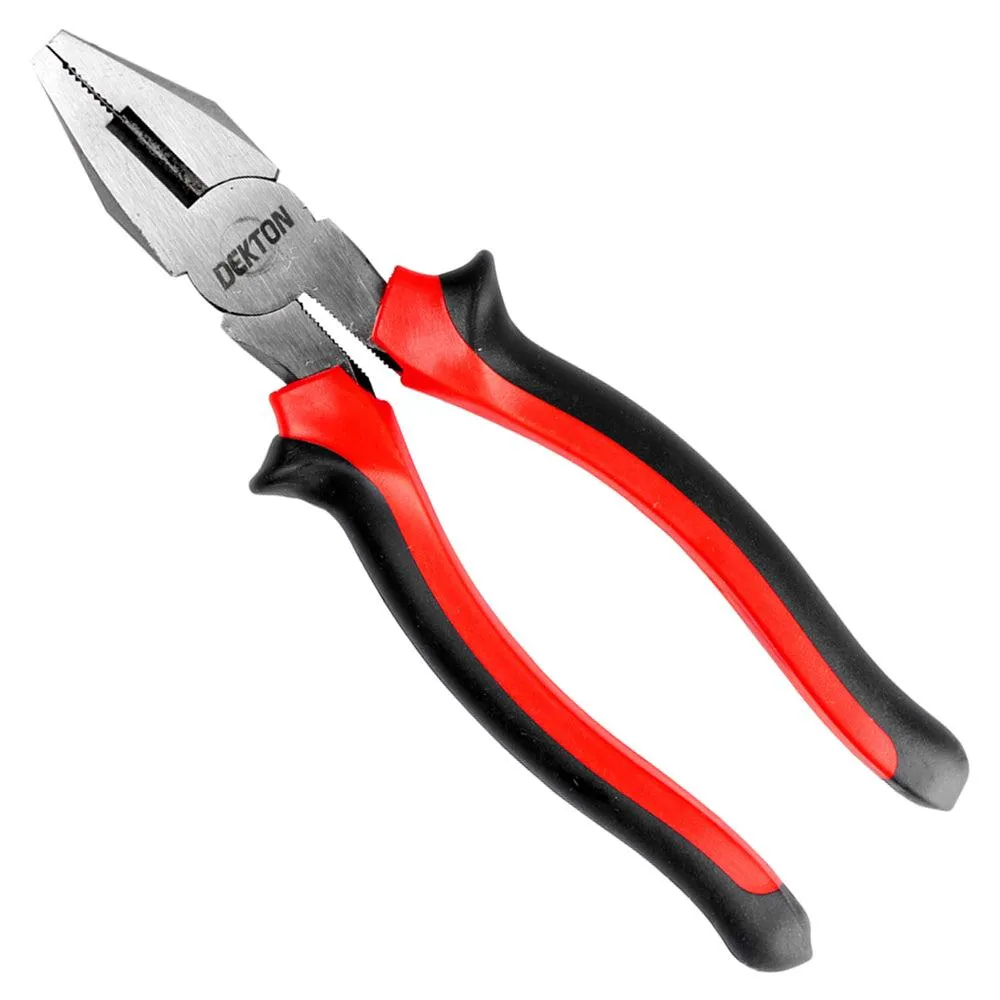 Dekton 8in Combination Pliers | Heat Treated Steel | Anti-slip Ergonomic Handles