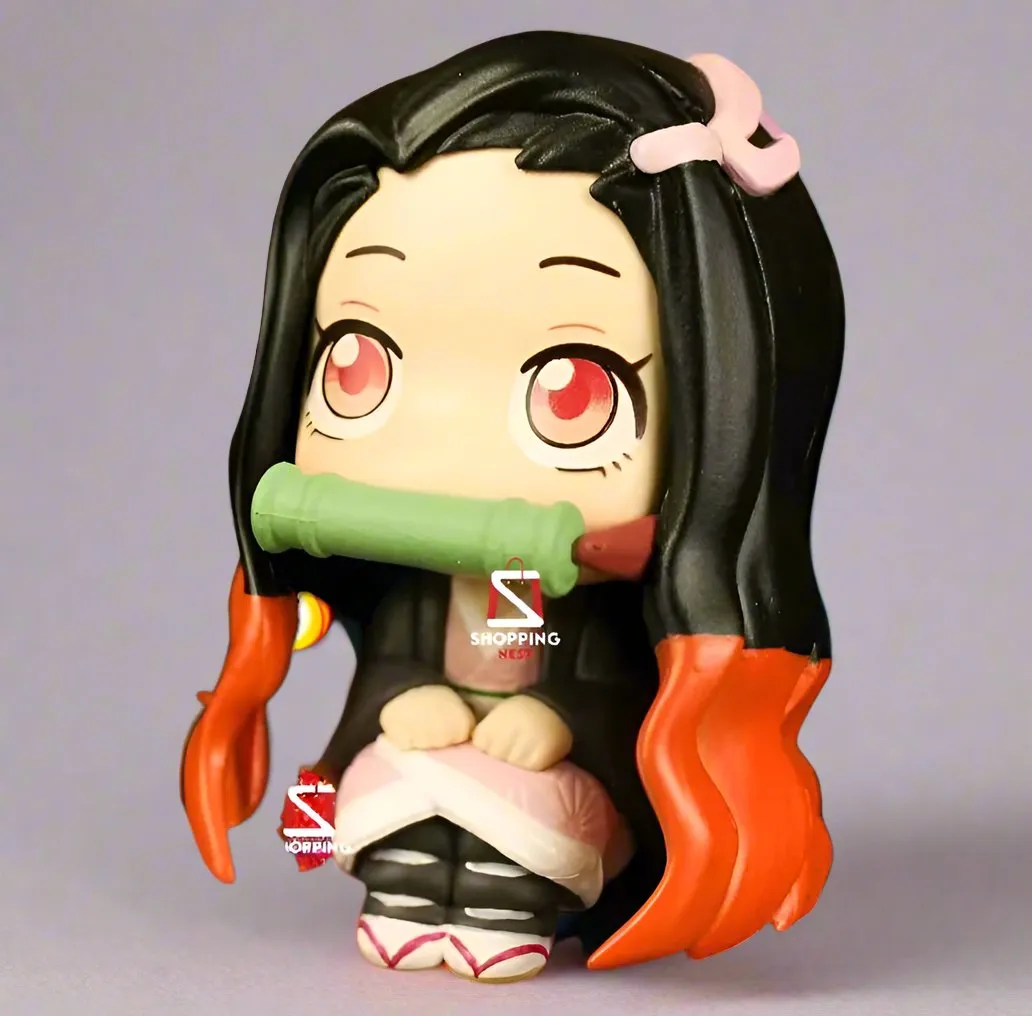 Demon Slayer Kimetsu No Yaiba Kamado Nezuko Sitting Action Figure | 10 Cms |