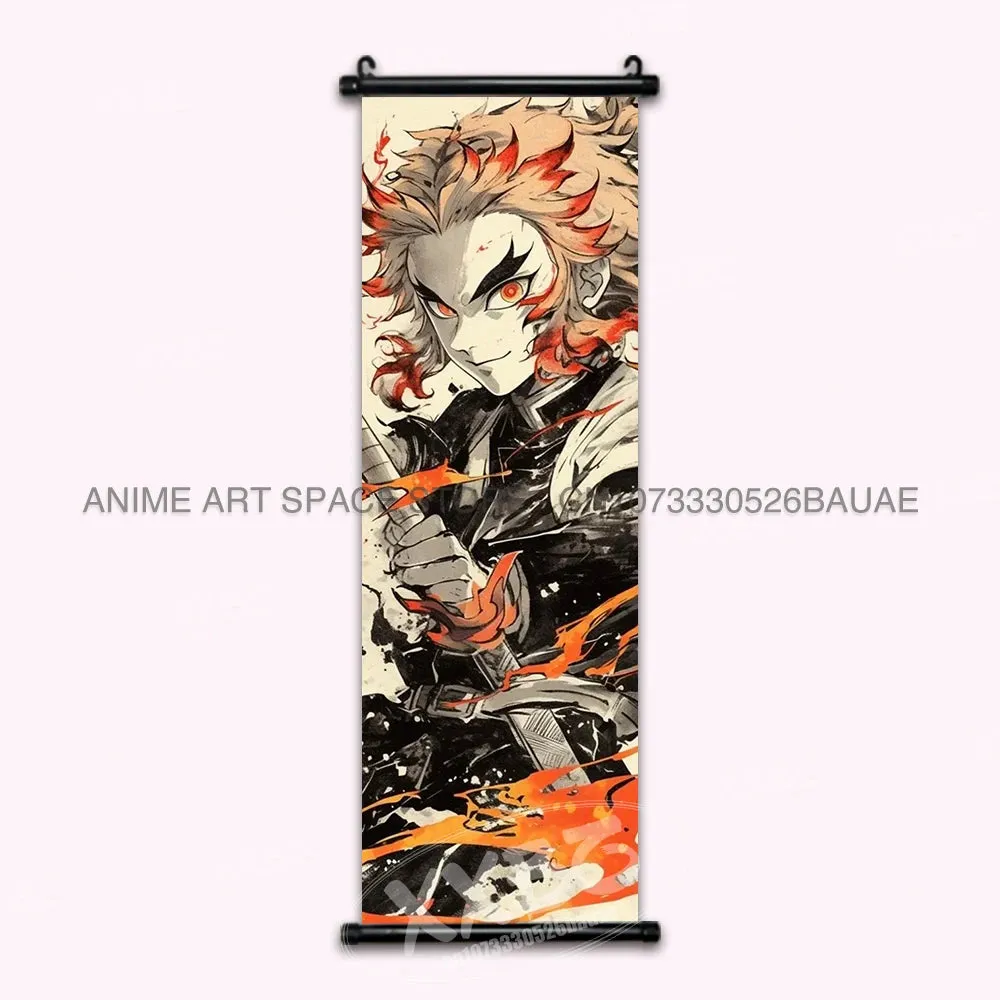 Demon Slayer Rengoku Kyoujurou Canvas Wall Art Scroll