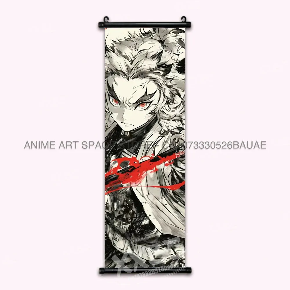 Demon Slayer Rengoku Kyoujurou Canvas Wall Art Scroll