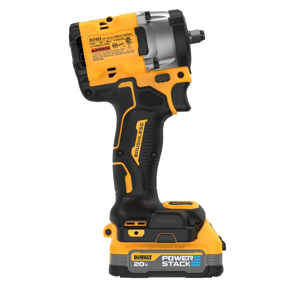 DeWalt DCF923E1 3/8In Compact Impact Wrench Powerstack Kit