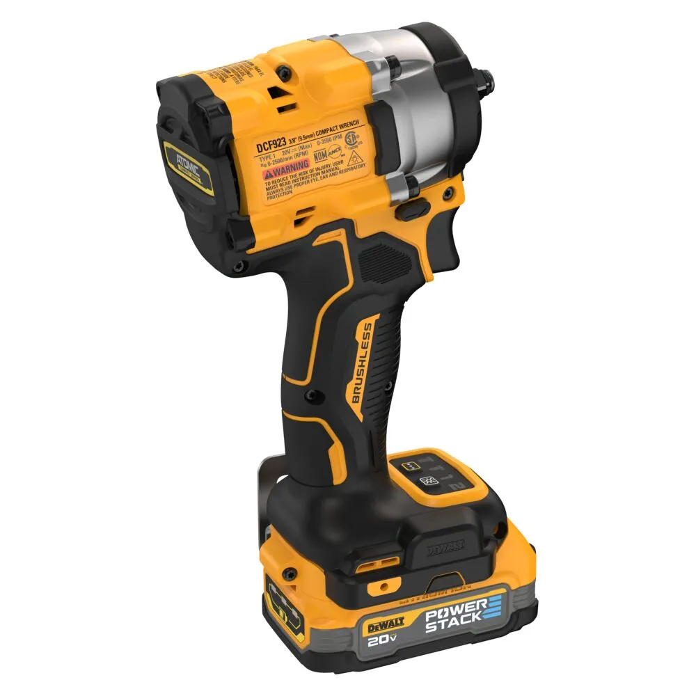 DeWalt DCF923E1 3/8In Compact Impact Wrench Powerstack Kit