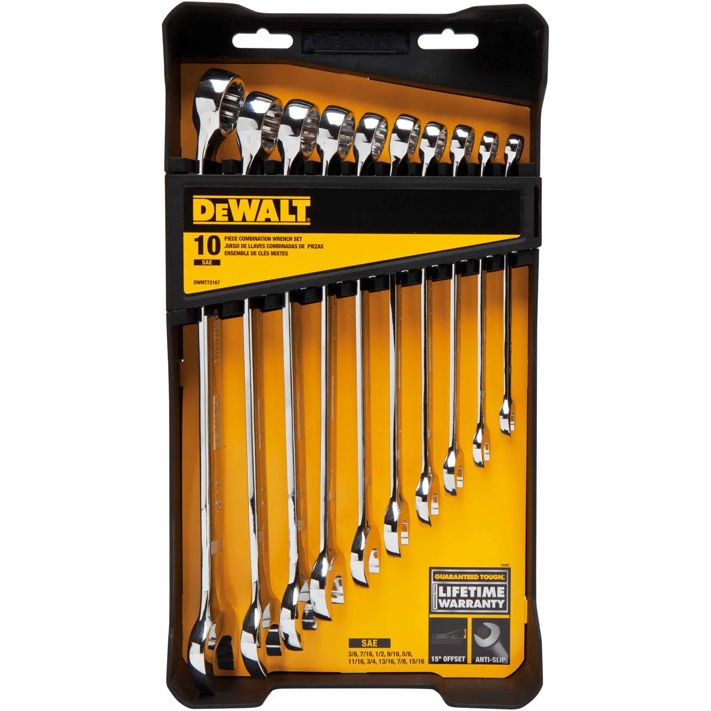 Dewalt DWMT72167 10 Piece SAE Combination Wrench Set