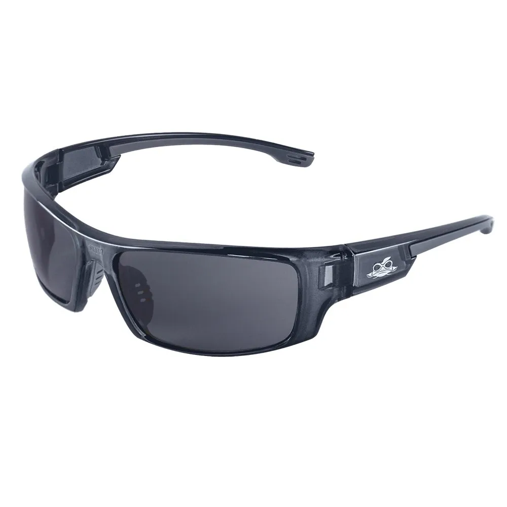 Dorado Dark Smoke Performance Fog Technology Lens with Crystal Black Frame, Safety Glasses - BH943PFT