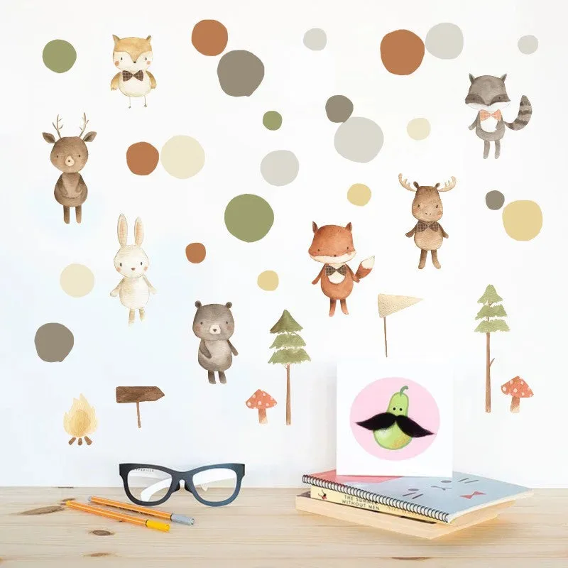 Earthy Animals Nursery Wall Decal Stickers