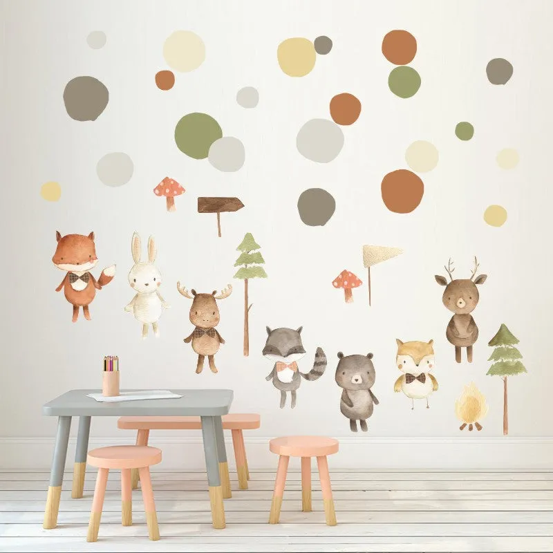 Earthy Animals Nursery Wall Decal Stickers