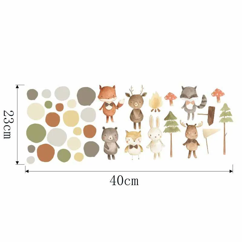 Earthy Animals Nursery Wall Decal Stickers