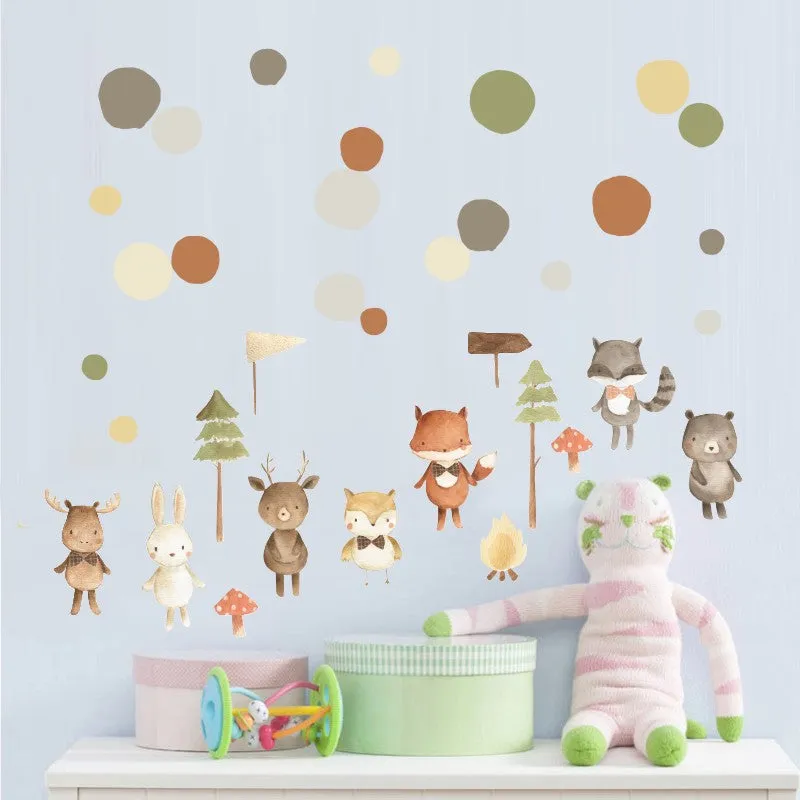 Earthy Animals Nursery Wall Decal Stickers