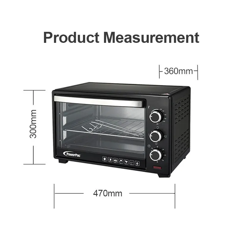 Electric Oven 25L with 1 sets of baking tray and grill and heating selector (PPT25 DDQ-A01G1)