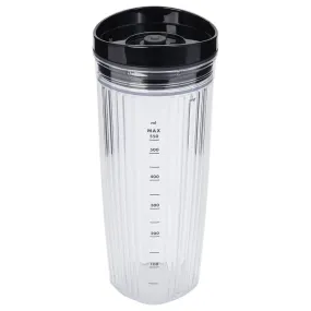 Enfinigy Personal Blender Jar with Drinking Lid and Vacuum Lid - Black