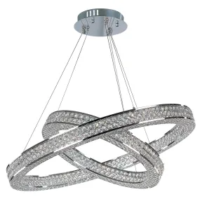 Eternity 2-Tier LED Pendant in Polished Chrome