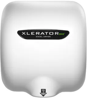 Excel Dryer XLERATOReco® XL-WH-ECO (No Heat) Hand Dryer with HEPA Filter - White Epoxy on Zinc Alloy High Speed Automatic Surface-Mounted