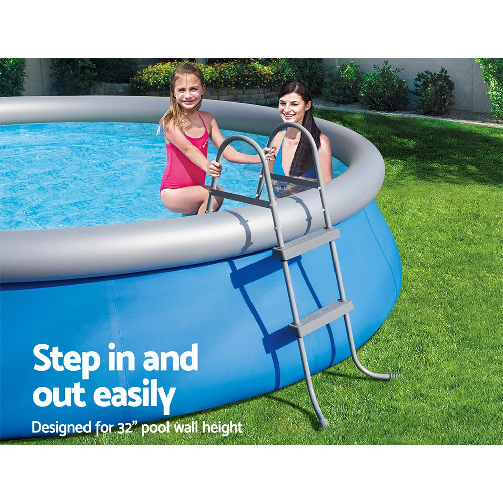 Factory Buys Pool Ladder 84cm 2 Step Above Ground Swimming Pools Removable Steps Stairs