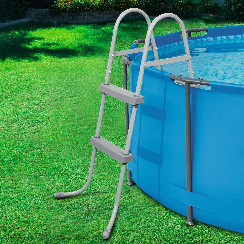 Factory Buys Pool Ladder 84cm 2 Step Above Ground Swimming Pools Removable Steps Stairs