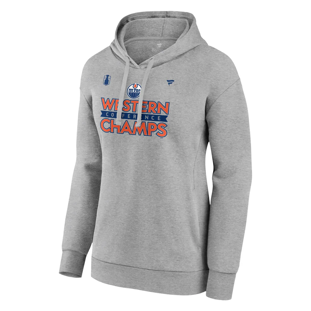 Fanatics Women's NHL Edmonton Oilers 2024 LR Conference Champs Hoodie