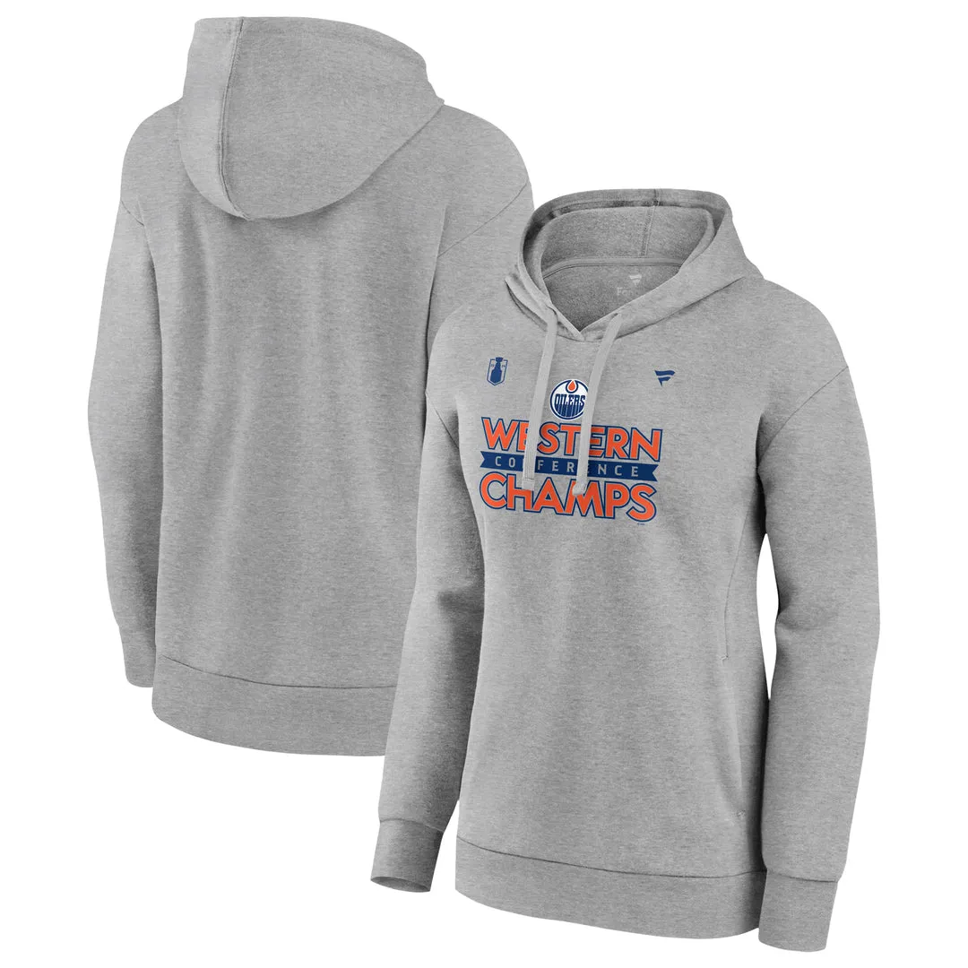 Fanatics Women's NHL Edmonton Oilers 2024 LR Conference Champs Hoodie