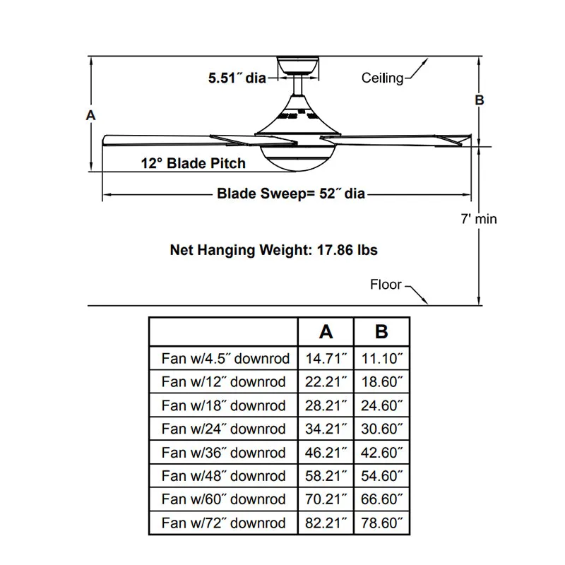 Fanimation FP8062B Celano V2 52" Ceiling Fan with LED Light Kit