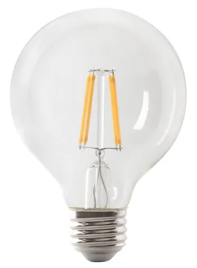 Feit Electric BPG2540/927CA/FIL LED Bulb, Globe, G25 Lamp, 40 W Equivalent, E26 Lamp Base, Dimmable, Clear :CD 1: QUANTITY: 1