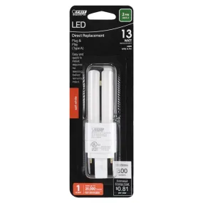 Feit LED Linear PL GX23-2 LED Tube Light Soft White 13 Watt Equivalence 1 pk