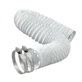 Flexible PVC 3 Metre Ducting & Hose Clamp Clips for 100mm Ducting