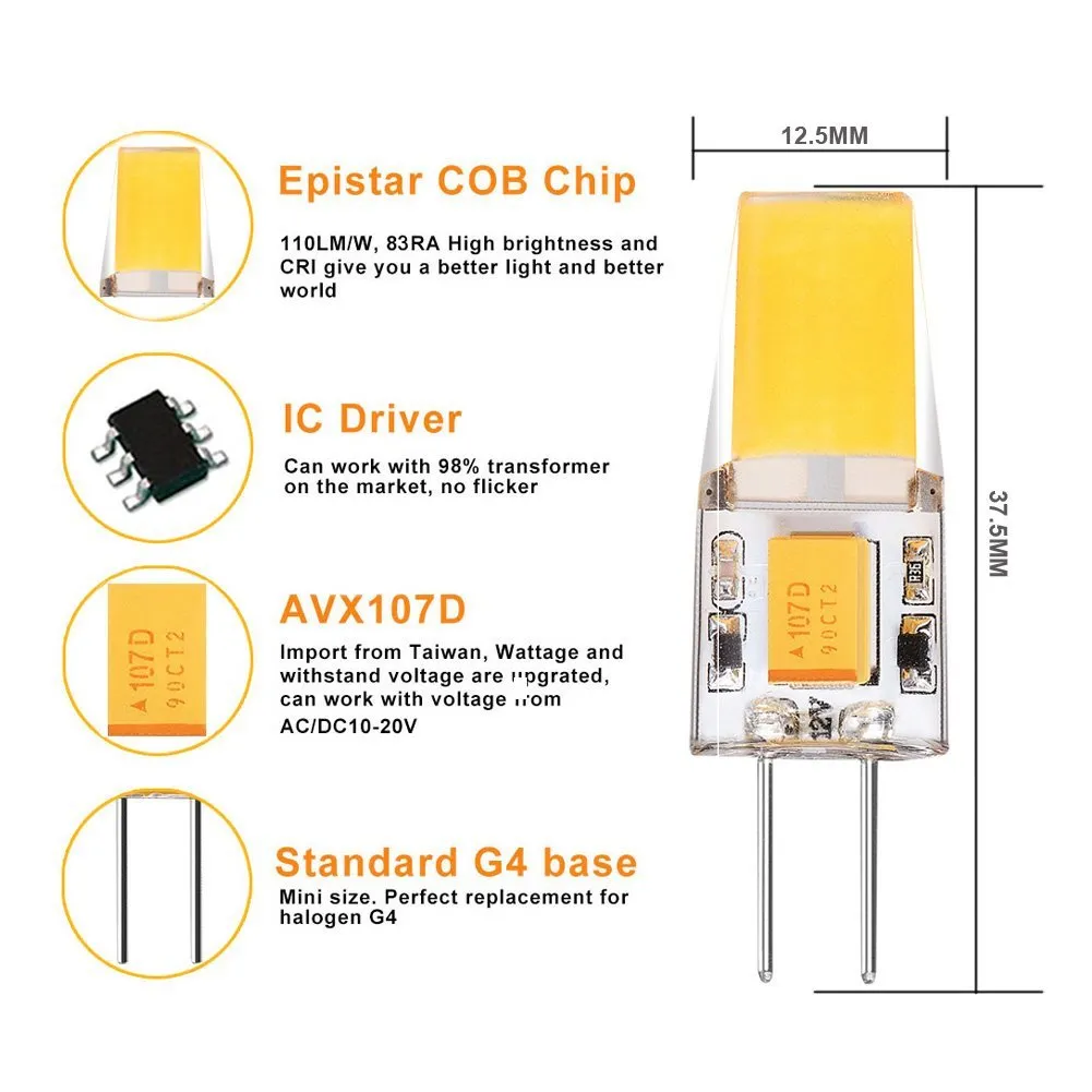 FluxTech - G4 COB LED Bulb- 2.5W 280lm