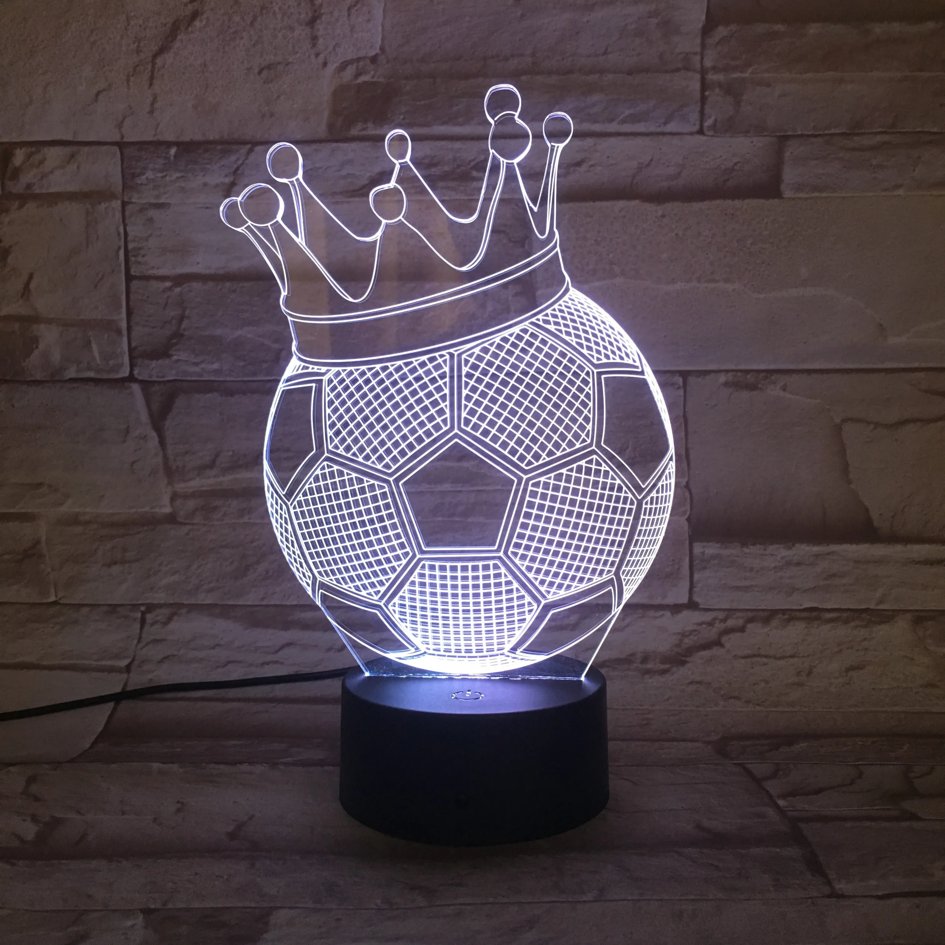 Football ，Soccer Crown 3D lamp 1/3/7/16 colors available