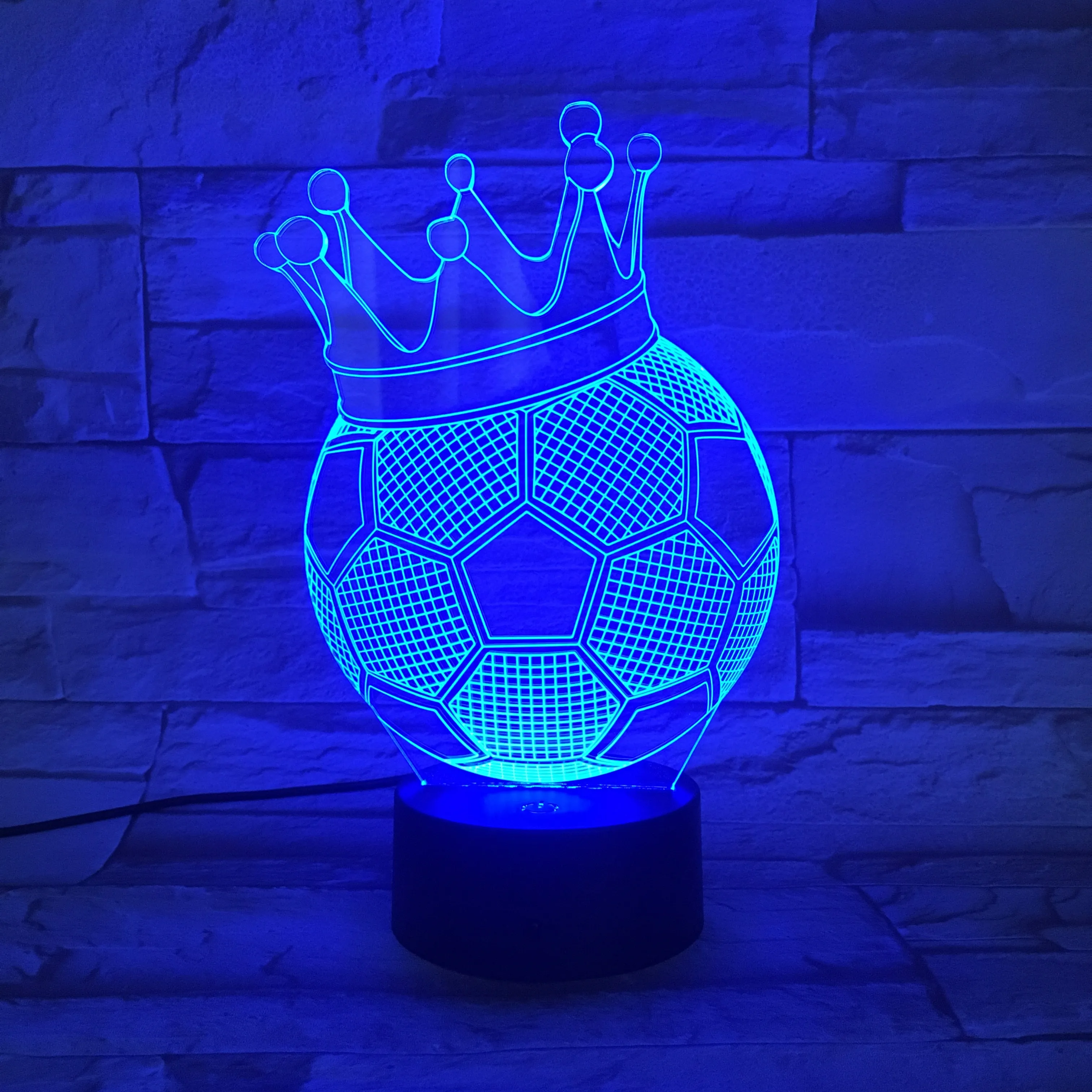 Football ，Soccer Crown 3D lamp 1/3/7/16 colors available