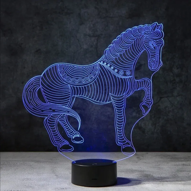 Galloping Horse 3D Illusion Lamp