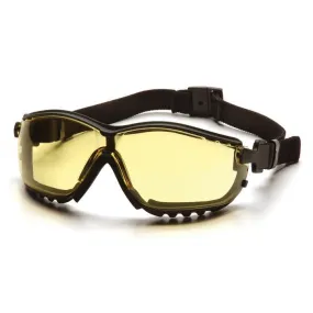 GB1830ST Pyramex Amber Polycarbonate Safety Glasses Black