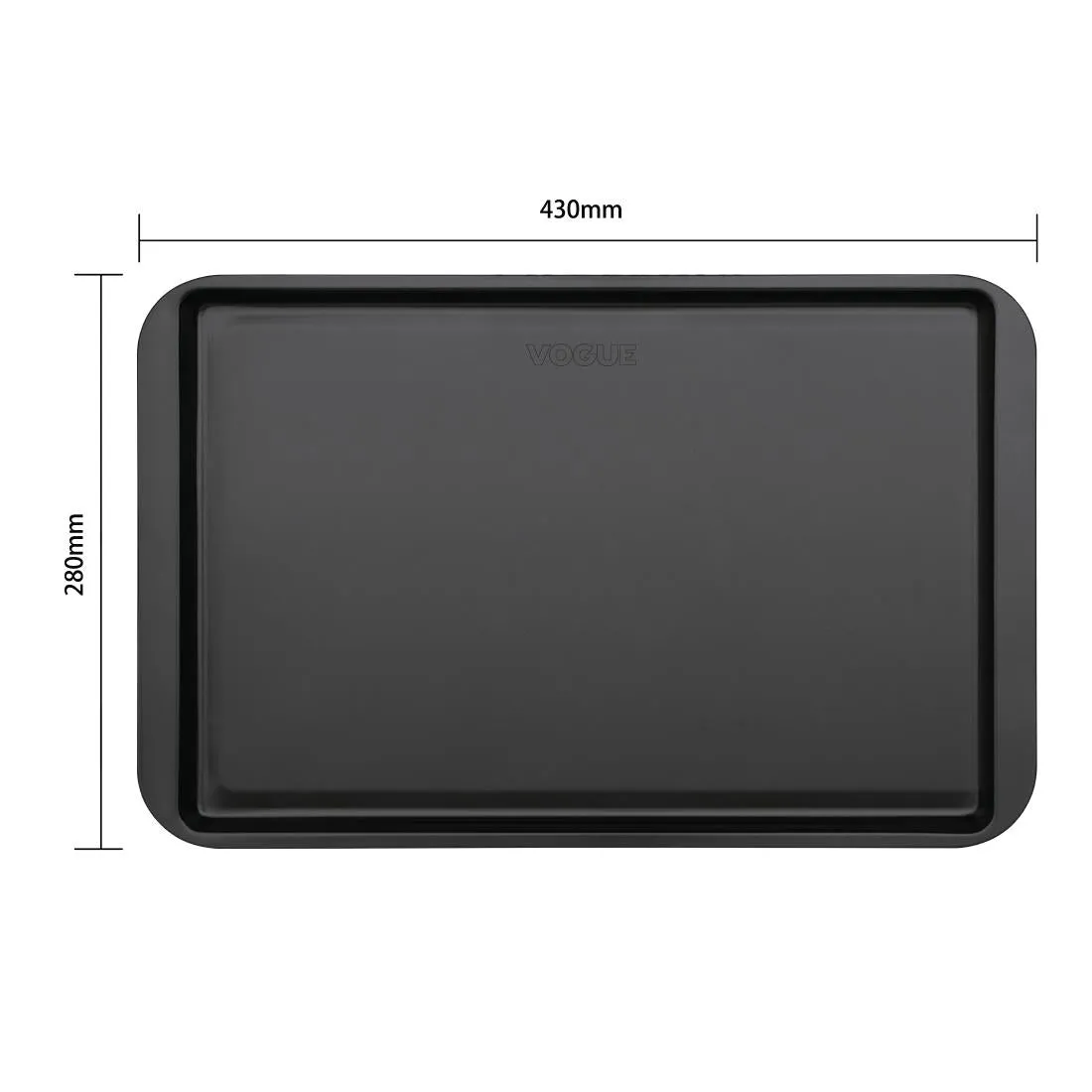 GD015 Vogue Non-Stick Carbon Steel Baking Tray 430 x 280mm