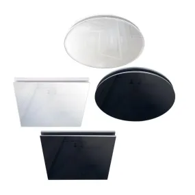 Glass Panel Round/Square Fascia To Suit Airbus 250 Body in White or Black Ventair - ABGGP250