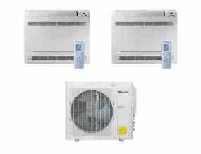 GREE Multi  Ultra Series 24,000 BTU 2-Zone Mini Floor Console 18K 18K Ductless Mini-Split System