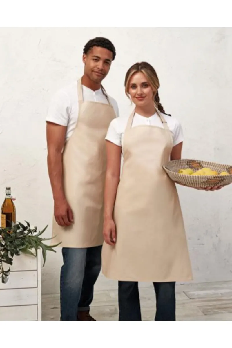 Grey Denim Sustainable Bib Apron (No Pockets)