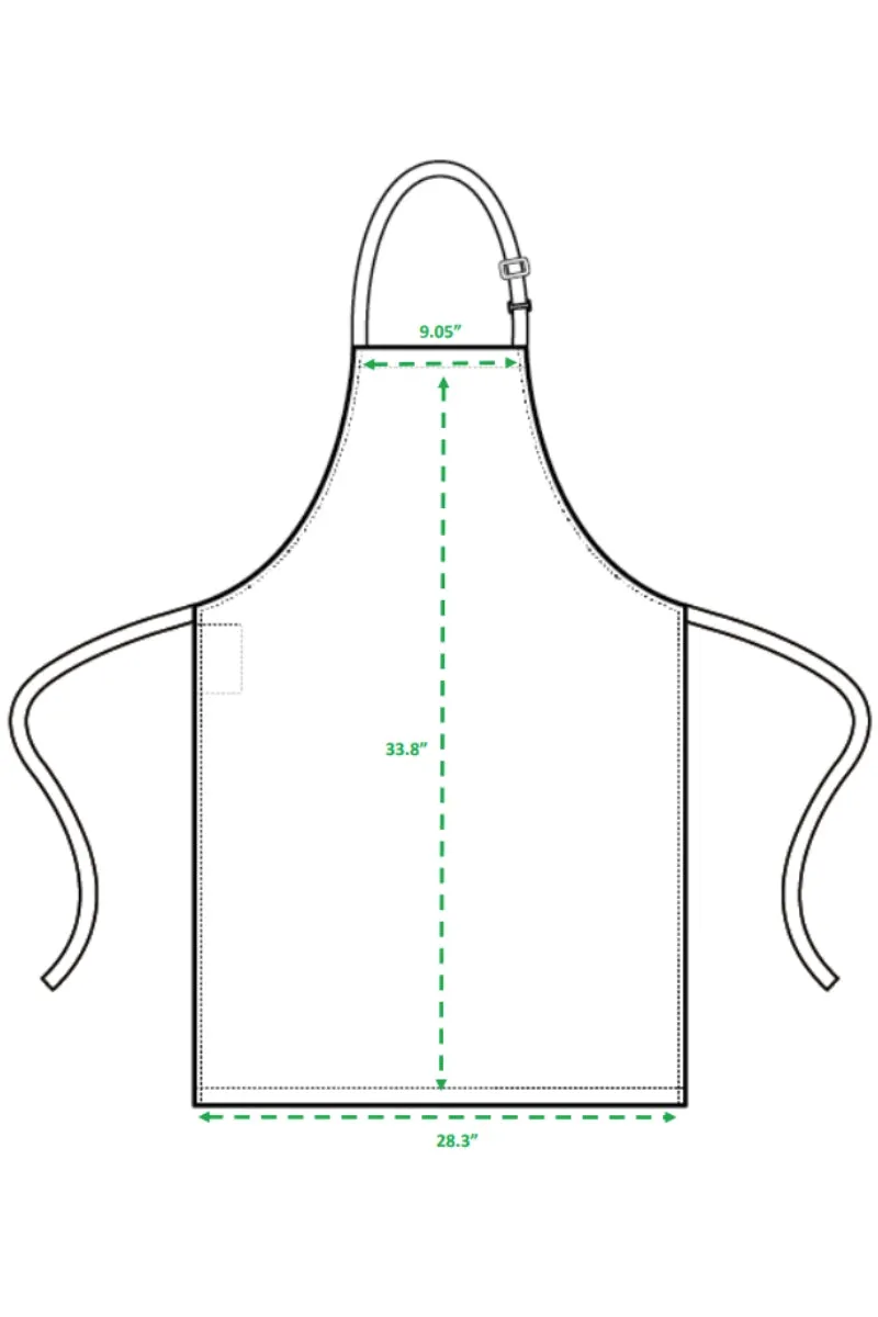 Grey Denim Sustainable Bib Apron (No Pockets)